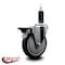 Service Caster 5'' Black Poly Swivel 1-1/8'' Expanding Stem Caster with Brake SCC-EX20S514-PPUB-BLK-PLB-118 - alternate 2